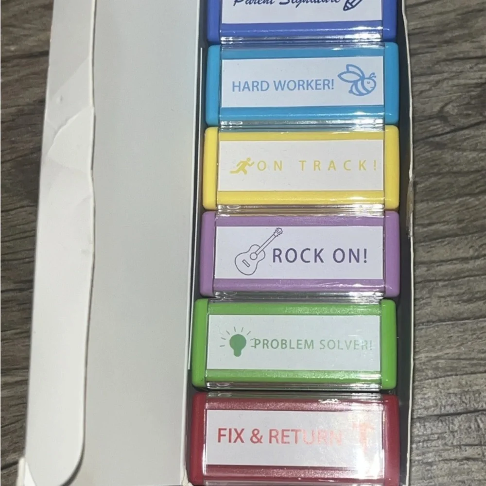Colorful Motivational Stamps Set